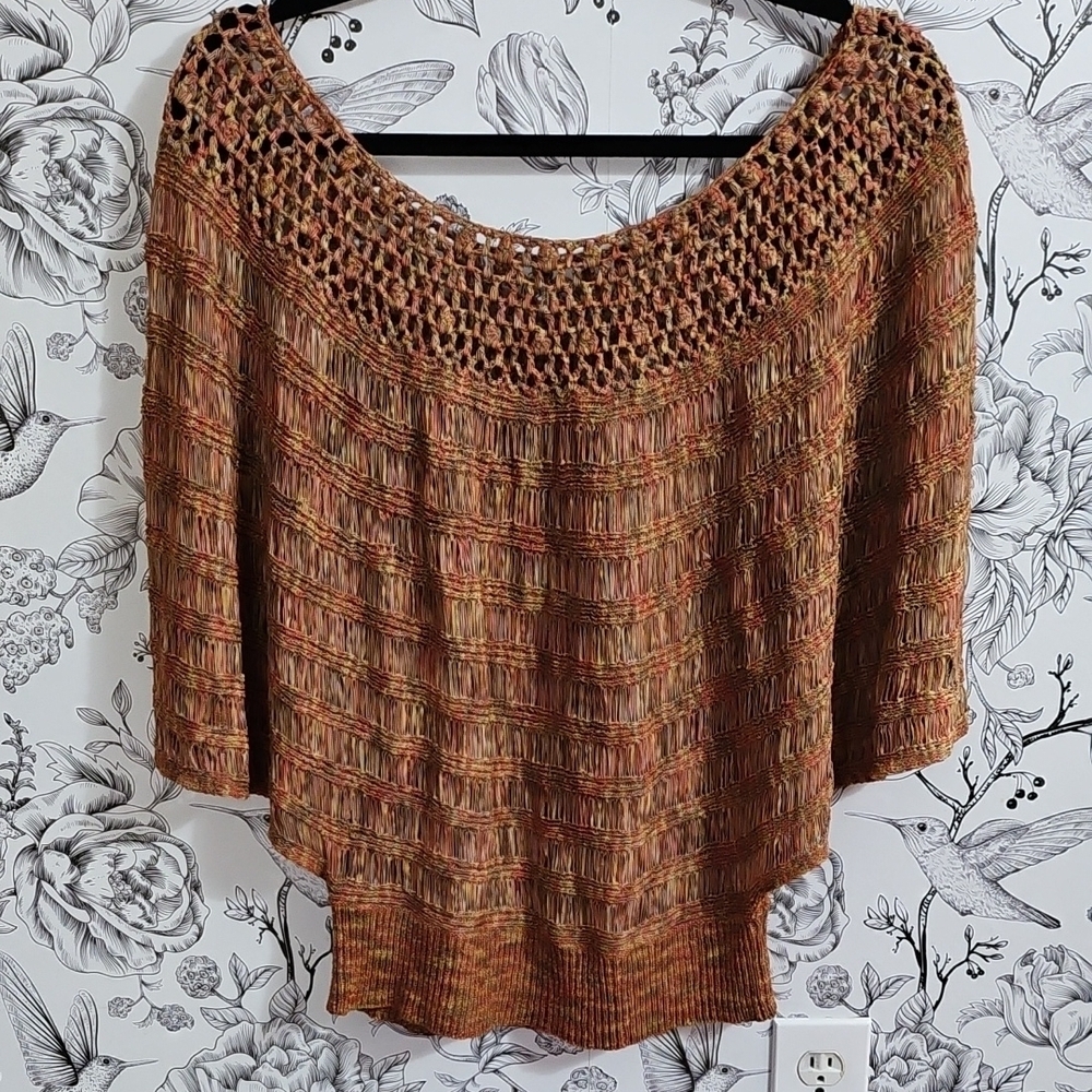 Multicolor Knit Women's Bat Wing Sweater